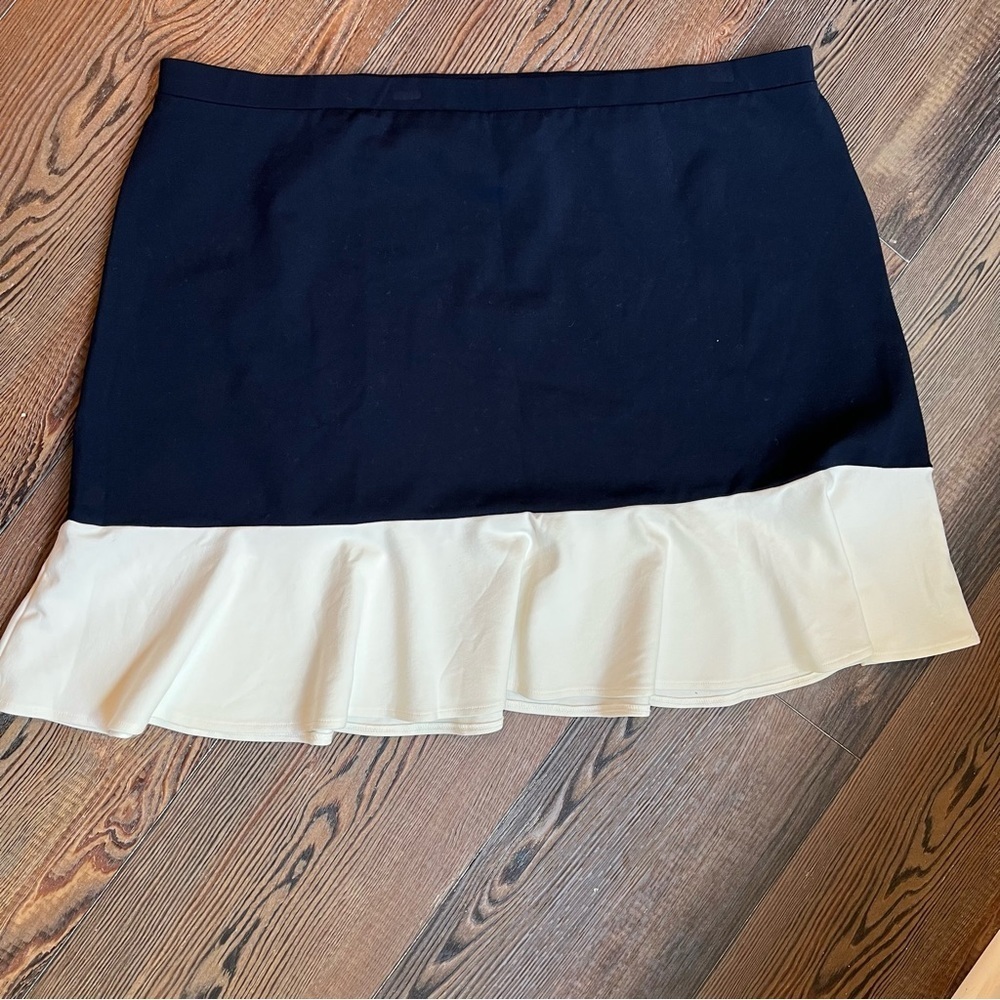 Margaret M Blue & White Color block Skirt Pull-on style Size 2X
